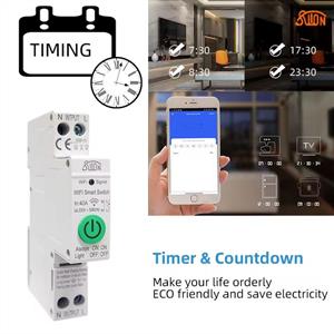 Smartrele 40A Metering wifi Din1 format