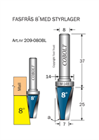 Fasfräs 8° m skaftlager M-148