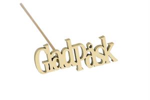 Glad Påsk text gul på pinne 24/fp