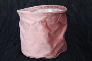 Textilkruka sammet rosa D20cm 8/fp
