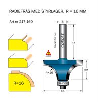 Avrundningsfräs R=16 D=45 L=22 S=8