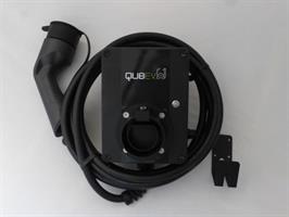 QUBev 7,4 kW ladeboks med 10m T2 kabel og 6mA RCD