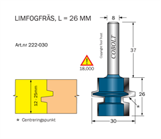 Limfogfräs L=26 D1=30 D2=22 D3=14.2 S=8