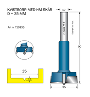 HM Kvistborr D=35 TL=90 S=10