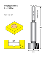 Kvistborr HSS D=24 TL=90 S=8
