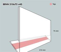 Etiketthållare till pallställ EBVA 210-75F vinklad 45°