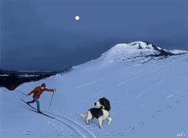 Skymning,  100x70 cm