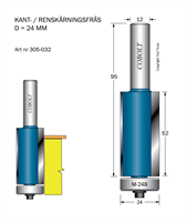 Kantfräs D=24 L=52 TL=95 S=12