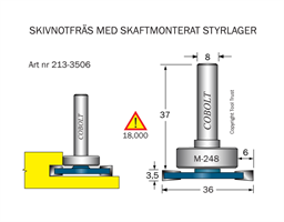 Skivnotfräs L=3.5 F=6 D=36 S=8