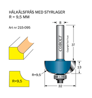 Hålkälsfräs R=9.5 L=13 D=32 SL=37 S=8