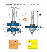 Spontfräs-sats (2 fräsar) S=8