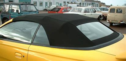 Sufflett Mustang 94-04 tyg svart combo glas defroster