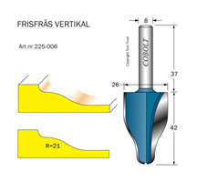 Frisfräs R=21 D=26 L=42 S=8