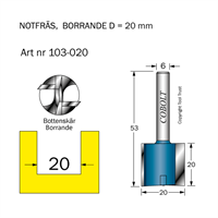 Notfräs D=20 L=20 TL=53 S=6