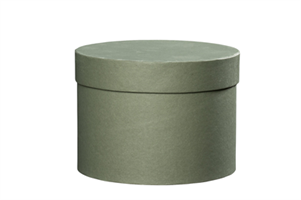 Hattbox olivgrön D14cm H10cm