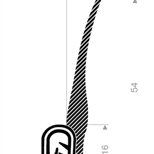 Kantprofil ST 36.910 sort (1,5-5 mm) - Løpemeter