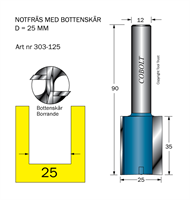 Notfräs D=25 L=35 TL=90 S=12