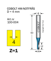 Notfräs D=4 L=12  Z=1 S=6