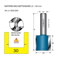 Notfräs D=30 L=30 TL=72 S=12