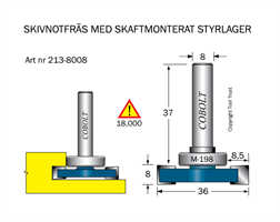 Skivnotfräs L=8 F=8.5 D=36 S=8