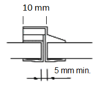 Magnetlist 180 gr. m/anslag for 8 mm glass - 1 par