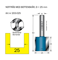 Notfräs D=25 L=25 TL=63 S=8