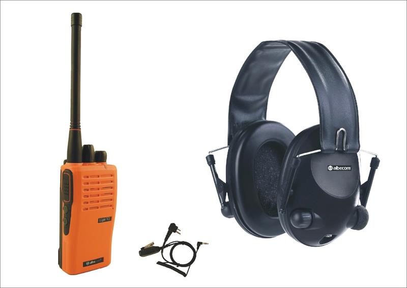 Radiopaket V2 Light.155mhz.Orange.Hörselskydd900+kabel PTT