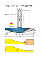 Frisfräs 75° D=60 L=11 S=8