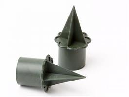 Ljushållare för 22mm ljus i grön plast 25/fp
