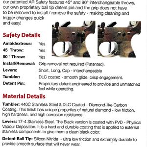 TriggerTech Short-Throw AR Safety (Black)