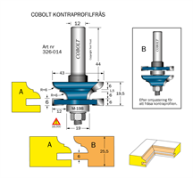 Kontraprofilfräs R=6 D=43 Not=6 S=12