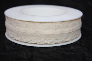 Band 25 mm 25 m/r spets creme