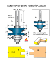 Kontraprofilfräs R=4.8 D=41 Not=6 S=8