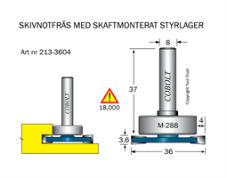 Skivnotfräs L=3.6 F=4 D=36 S=8