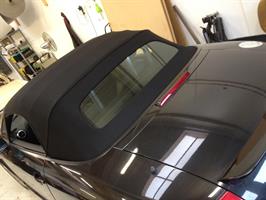 Sufflett Audi TT 00-06 tyg TWR glas svart