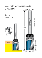 Mallfräs D=16 L=20 TL=80 S=8