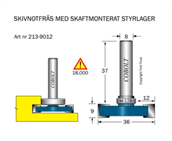 Skivnotfräs L=9 F=12 D=36 S=8