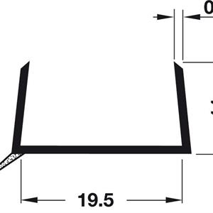 Tetningslist for sokkel 19 mm Brun 2,4 meter