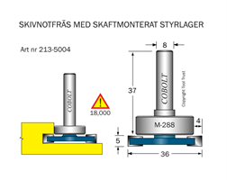 Skivnotfräs L=5 F=4 D=36 S=8