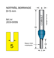 Notfräs D=5 L=15 TL=60 S=8