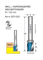 Mallfräs D=12 L=15 TL=63 S=8