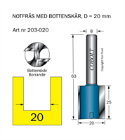 Notfräs D=20 L=25 TL=63 S=8