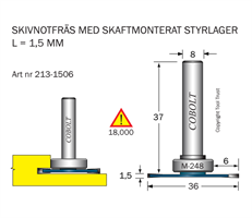 Skivnotfräs L=1.5 F=6 D=36 S=8