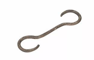 Krok metall S form lång 3,5x12,5cm 5/fp
