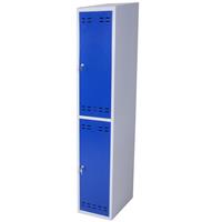 Klädskåp 2- dörr blå/grå 700 mm
