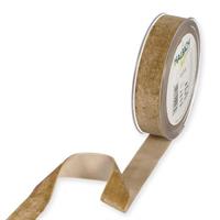 Band 25 mm 9,5 m/r Natur Sammet