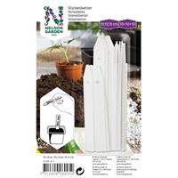 Sticketikett, vit plast, 3x10 st, 10/12,5/15 cm