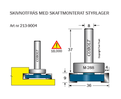 Skivnotfräs L=9 F=4 D=36 S=8