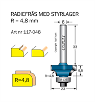 Avrundningsfräs R=4.8 D=23 L=9.5 S=6