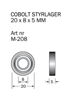 M-208 Kullager 20 x 8 x 5 mm